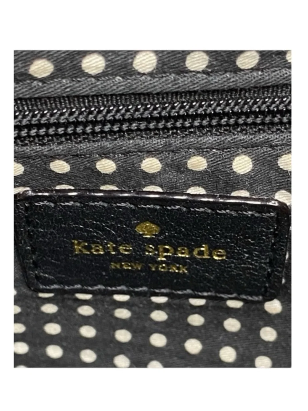 kate spade  Magnolia Park Large Two Tone Leather Satchel Handbag  Black Ivory
